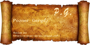 Pozner Gergő névjegykártya