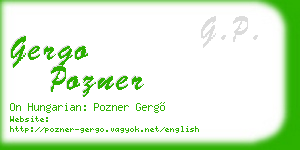 gergo pozner business card